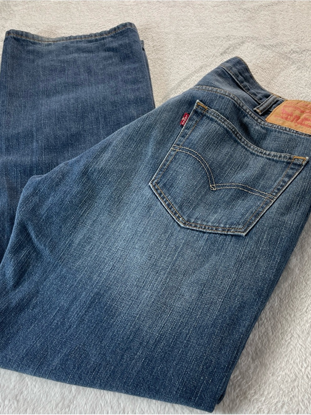 Mens Sz 38 X 32 Levis 559 Stretch Straight Denim Jeans Medium Wash